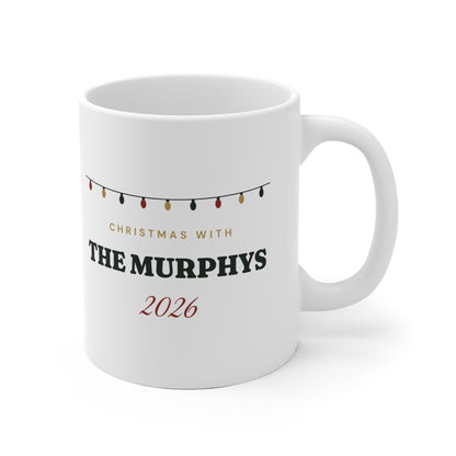 Personalised Christmas With The Family 2026 Mug