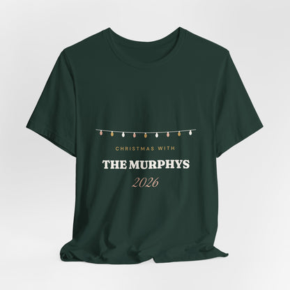 Personalised Christmas With The Family 2026 T-Shirt