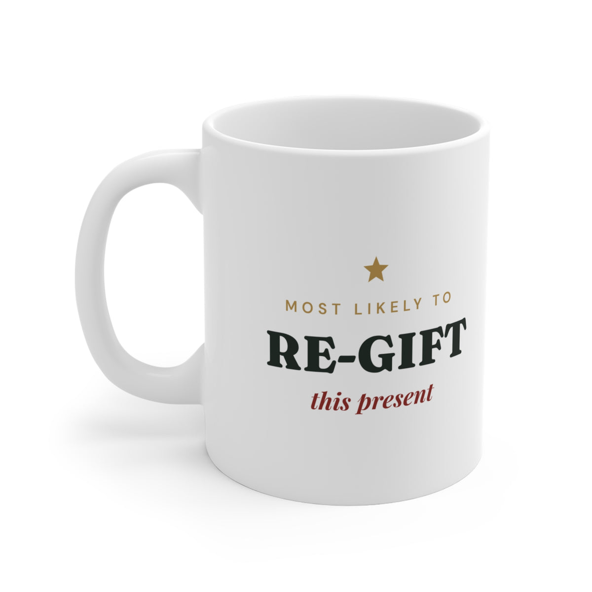 Most Likely To Re-gift This Present Mug