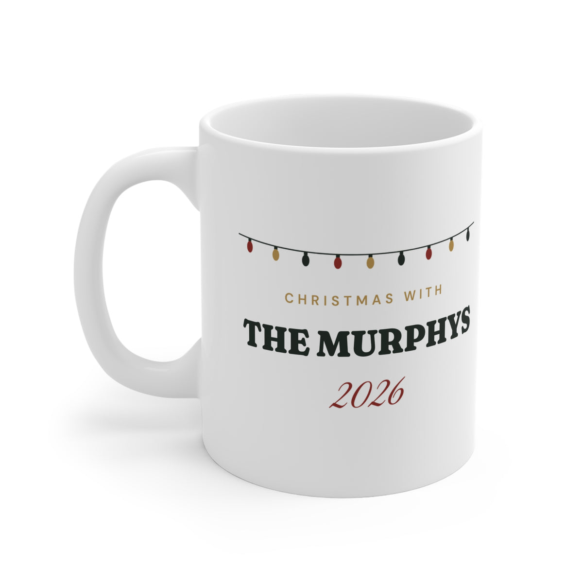 Personalised Christmas With The Family 2026 Mug