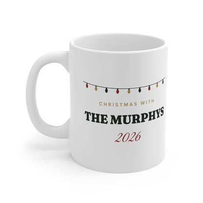 Personalised Christmas With The Family 2026 Mug